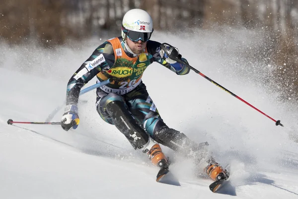 Fra: alpine ski val d'isere mannen, slalom. Myhre lars elton. — Stockfoto