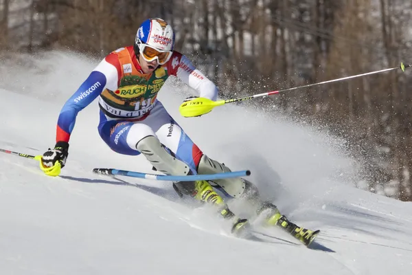FRA: Alpin skidåkning Val D'Isere Herrarnas slalom — Stockfoto