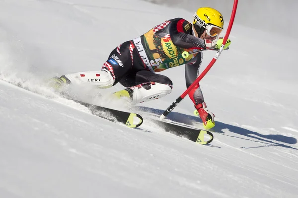 FRA: Esqui alpino Val D 'Isere slalom masculino. KOSTELIC Ivica . — Fotografia de Stock