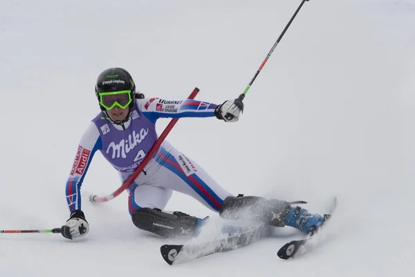 Fra: alpine ski val d'isere super gecombineerd. Marion pellissier. — Stockfoto