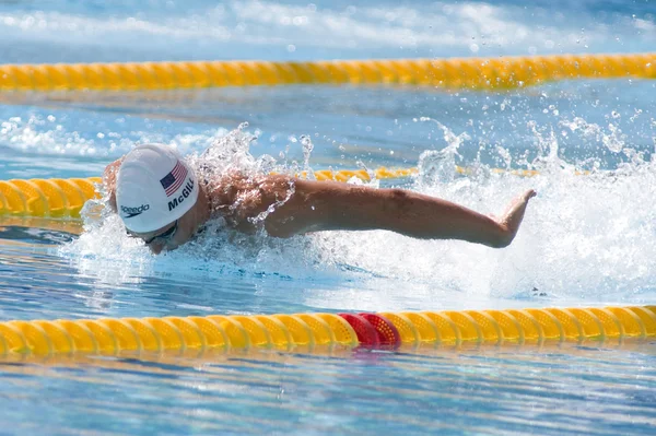 Schwimmen: Schwimm-WM - Männer Qualifikation für 100 m Schmetterling. tyler mcgill. — Stockfoto