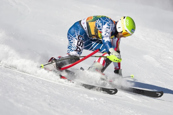 Fra: alpine Kayak val D'ISERE'erkekler slalom. Miller bir işaret. — Stok fotoğraf