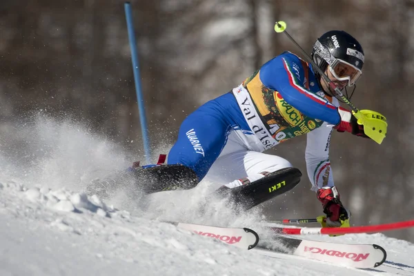 FRA: Alpine skiing Val D'Isere men's slalom. THALER Patrick. — Stock Photo, Image