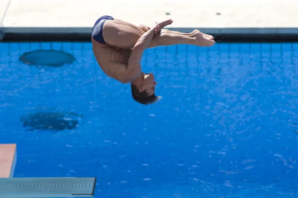 Div: Finale 3m Wasserspringen der Männer. troy dumais . — Stockfoto