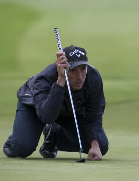 Jamie Elson (GBR) em ação no terceiro dia do European Tour, 14th Open de Saint-Omer — Fotografia de Stock