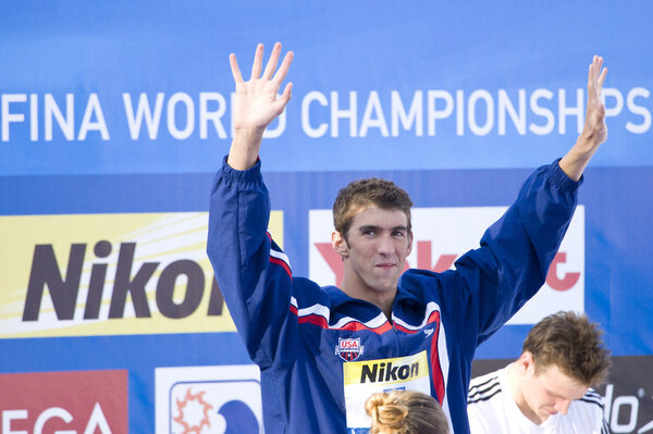 SWM: World Aquatics Championship - Mens 200m freestyle final. Michael Phelps.
