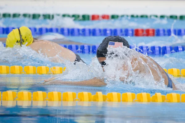 SWM: úszó - világbajnokság női 100m mellúszás fina. Rebecca soni. — Stock Fotó