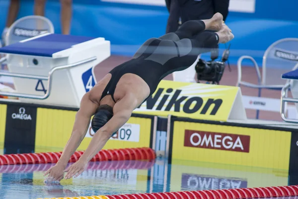 Swm: 世界水泳選手権 - メンズ 100 m バタフライ決勝。マイケル ・ フェルプス. — ストック写真