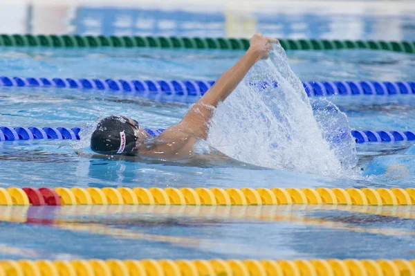 SWM: Campeonato Mundial de natación - hombres 4 x 100 m cuatro estilos final. Aaron piersol. — Foto de Stock
