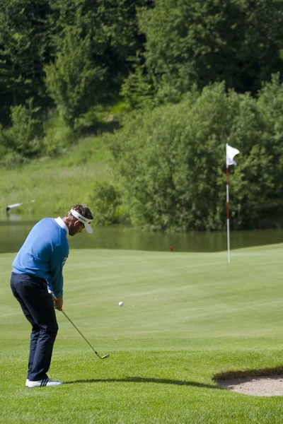 Raphael JACQUELIN (FRA) in action on the preview day of the European Tour — Stock Photo, Image