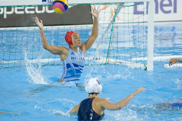 Wpo: Wasserweltmeisterschaft - USA gegen Griechenland. maria tsouri. — Stockfoto