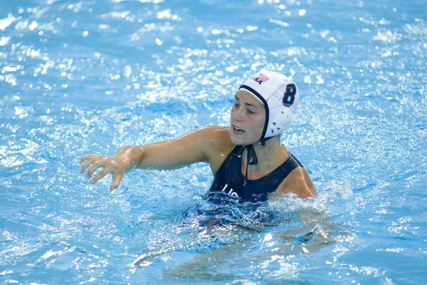 Wpo: 世界水泳選手権 - アメリカ対ギリシャ。ジェシカ · ステフェンス. — ストック写真