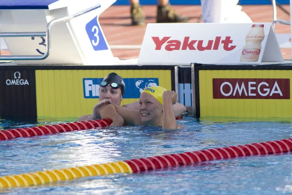 SWM: Mistrovství světa v plavání - dámské 100m motýl semi final.sarah neurotoxin. — Stock fotografie