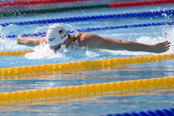 Schwimmen: Weltmeisterschaft im Aquatics - Männer 200m Schmetterling Qualifikation. scott clary. — Stockfoto