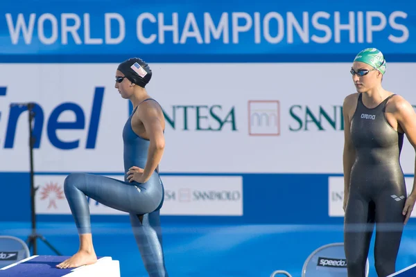 SWM: Campeonato Mundial de Aquáticos - Femininos 100m peito meia final. Rebbecca Soni . — Fotografia de Stock