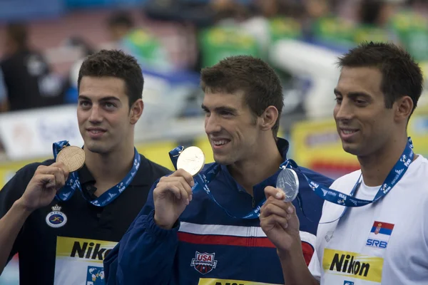 SWM : Championnat du Monde Aquatique - Hommes 100m papillon finale. Raphaël Munoz . — Photo