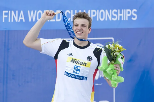 SWM: World Aquatics Championship - Mens 400m freestyle final. Paul Biedermann. — Stock Photo, Image