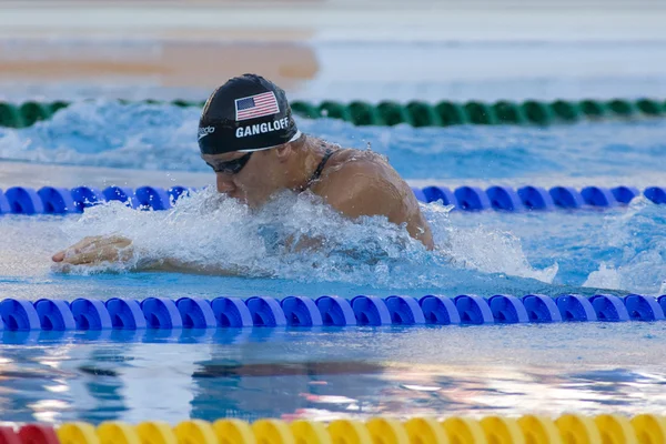 Swm: 世界水泳選手権 - メンズ 100 m 平泳ぎ準決勝。マーク ・ ギャングロフ. — ストック写真