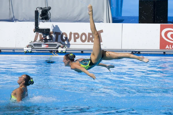 SWM: World Championship women's team sychronised swimming — Stock Photo, Image