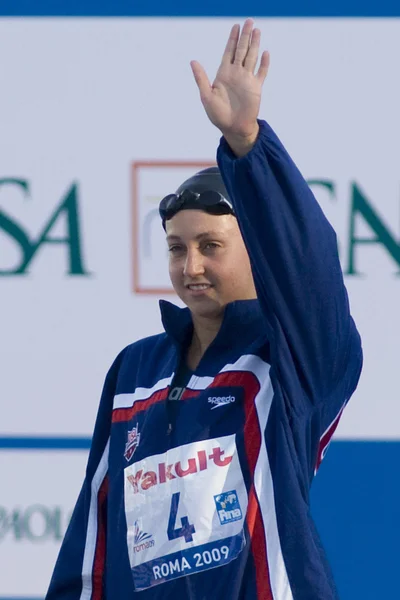 SWM: simsport VM - womens 100m bröstsim semifinalen. Rebbecca soni. — Stockfoto