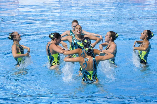 SWM: Equipe feminina do Campeonato Mundial de natação sincronizada — Fotografia de Stock