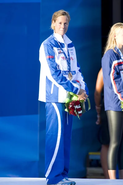 SWM: World Aquatics Championship - Ceremony womens 200m freestyle. Federica Pellegrini. — Stock Photo, Image