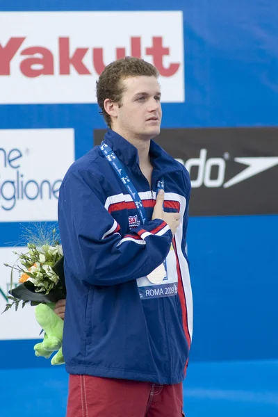 SWM: World Aquatics Championship - mens 400m individual medley final. Scott Clary. — Stock Photo, Image