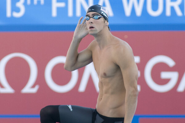 SWM: World Aquatics Championship - Mens 200m butterfly final. Michael Phelps.