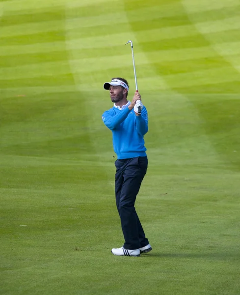 Raphael JACQUELIN (FRA) in action on the preview day of the European Tour. — Stock Photo, Image