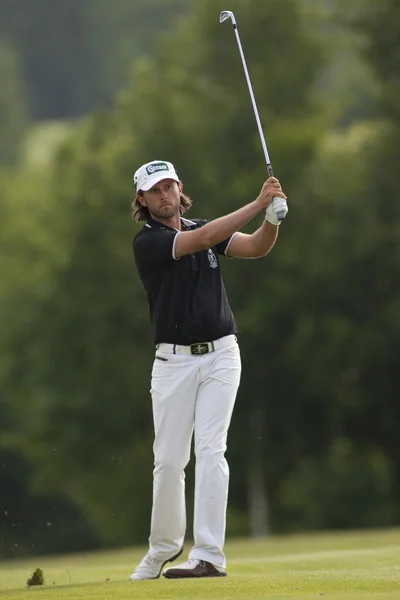 Martin Wiegele (AUT) in azione il primo giorno del Tour Europeo, 14 Open de Saint-Omer . — Foto Stock