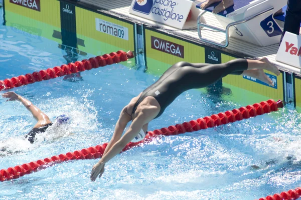 SWM: zwemmen Wereldkampioenschap - womens team 200 meter vrije slag. Dagney knutson. — Stockfoto