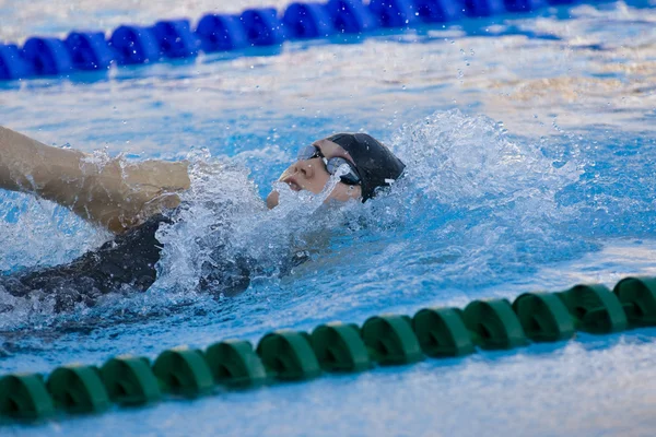 SWM: World Aquatics Championship - Womens 200m backstroke final. Elizabeth Pelton. — Stock Photo, Image