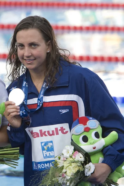 SWM: zwemmen Wereldkampioenschap - womens 50m schoolslag finale. Rebecca soni. — Stockfoto