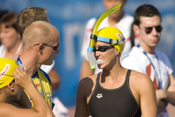 SWM: Campeonato Mundial de Acuática - Mujeres 100m mariposa semifinal . — Foto de Stock