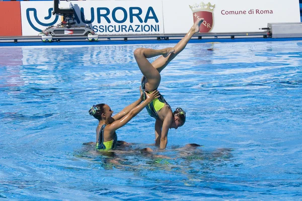 SWM: Equipe feminina do Campeonato Mundial de natação sincronizada — Fotografia de Stock