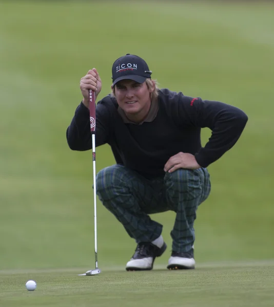 Florian praegant (aut) in actie op de derde dag van de Europese PGA tour. — Stockfoto