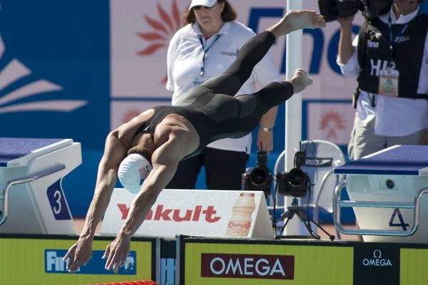 SWM: Mistrovství světa v plavání - Pánská 200m volný způsob. Michael phelps. — Stock fotografie