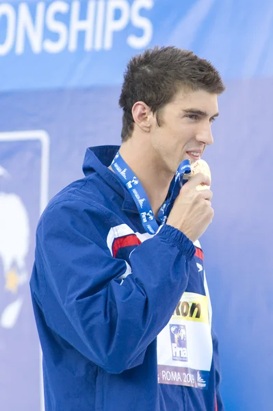 SWM: World Aquatics Championship - Ceremony mens 200m butterfly — Stock Photo, Image