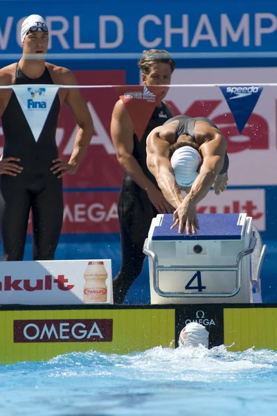 SWM: Campeonato Mundial de Aquáticos - mens 4 x 100m medley — Fotografia de Stock