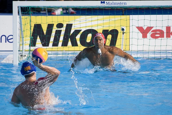 WPO: USA-Macedonia, tredicesimo Campionato Mondiale di Acquatica Roma 09 — Foto Stock