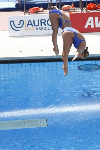 Div: Dünya Şampiyonası 3 metre Bayan Sychronised final — Stok fotoğraf