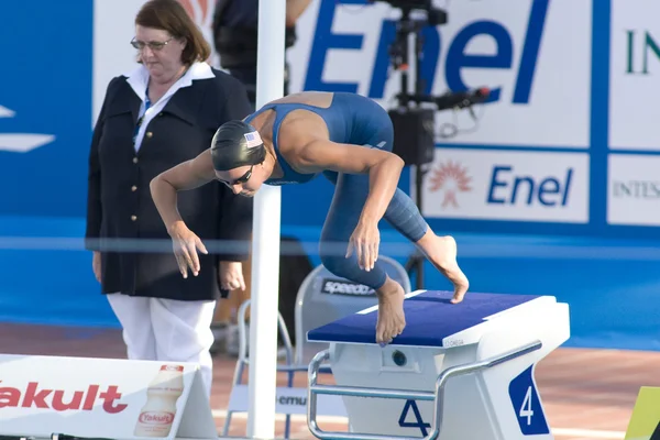 Чемпионат мира по водным видам спорта - женский полуфинал на 100 м брассом — стоковое фото