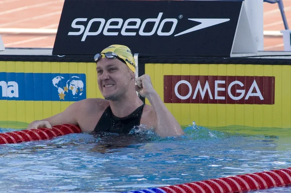 SWM: Mistrovství světa v plavání - Pánské 100m prsa finále. Brenton Rickard — Stock fotografie