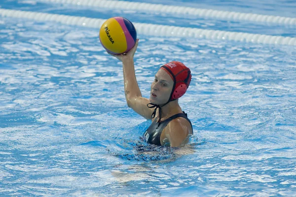 Wpo: 世界水泳選手権 - アメリカ対ギリシャ。エリザベス ・ アームスト ロング — ストック写真