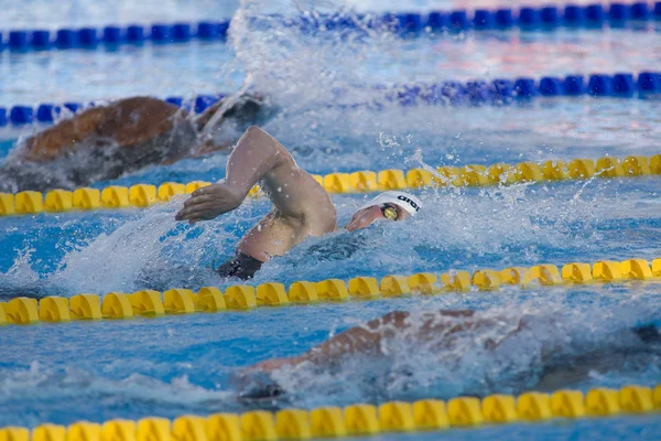 Kay: Dünya Su Sporları Şampiyonası - Erkekler 400 metre serbest final. Paul biedermann — Stok fotoğraf