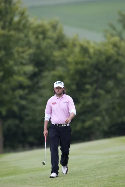 Martin Wiegele (AUT) em ação no segundo dia do European Tour — Fotografia de Stock