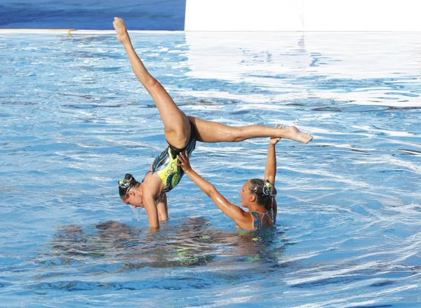 SWM: női bajnokság csapat sychronised úszás — Stock Fotó