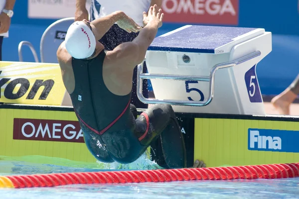 Swm: Mistrzostwa Świata w Pływaniu - męskie 100m stylem grzbietowym. Matthew grevers — Zdjęcie stockowe