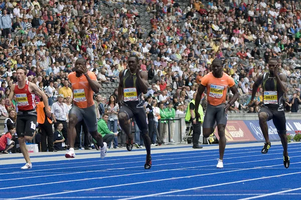 Aat: Berlijn golden league atletiek. Schwab williamson brandwonden edwards, bailey — Stockfoto