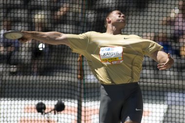 ATH: Berlin Golden League Atletizm. Gerd içinde discus rekabet Kanter (Est)